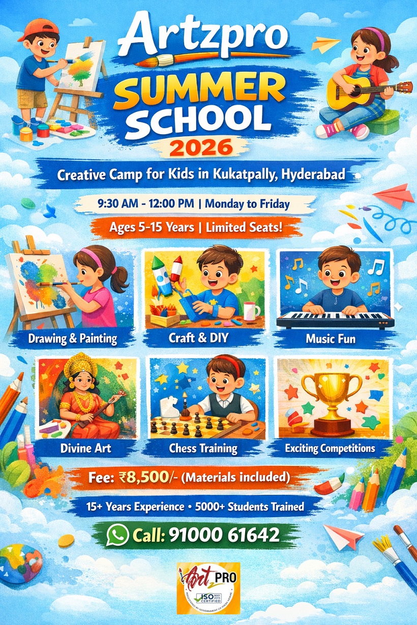 Artzpro Summer School 2026 for Kids